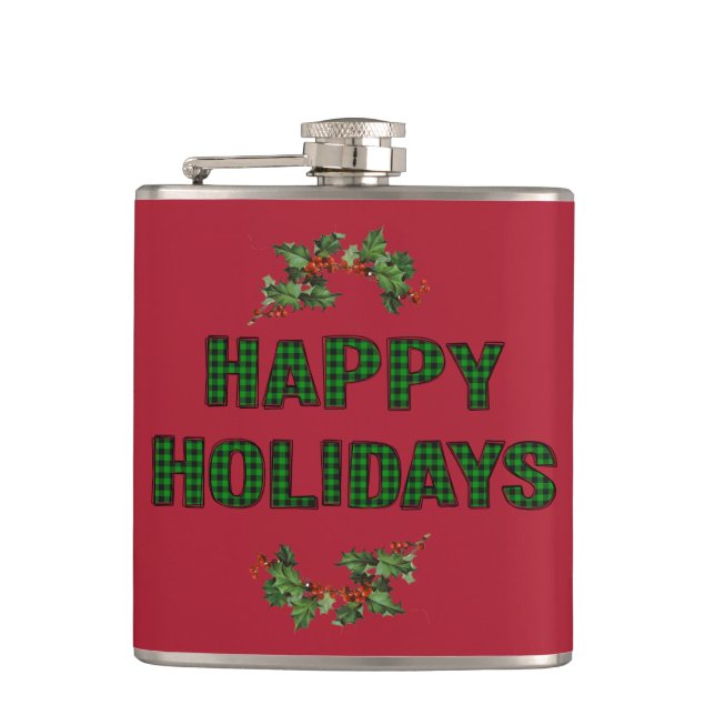 Petaca Felices vacaciones Vinyl Wraped Flask (Anverso)