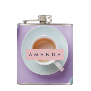 Petaca Felicidad de Fiesta de Té Pastel Personalizada
