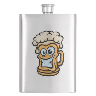 Petaca Feliz Cerveza Mug, Ilustracion divertido