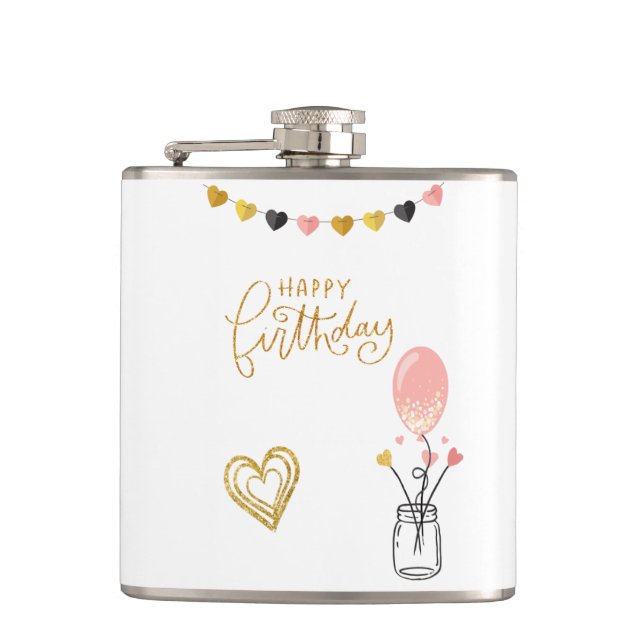 Petaca Feliz cumpleaños para ella (Anverso)