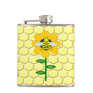 Petaca Feliz Día de las Abejas Cumpleaños Bumblebee