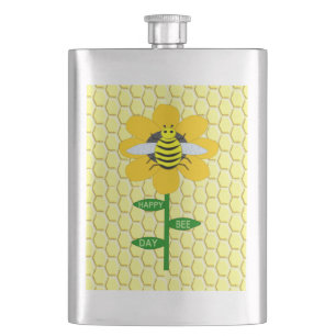 Petaca Feliz Día de las Abejas Cumpleaños Bumblebee