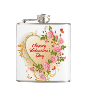 Petaca Feliz Día de San Valentín 2 frascos envueltos