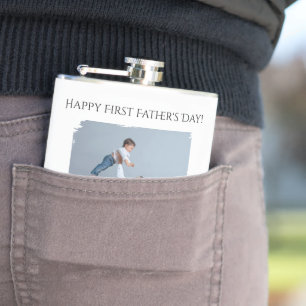 Petaca Feliz Día del Primer Padre - de mamá y bebé