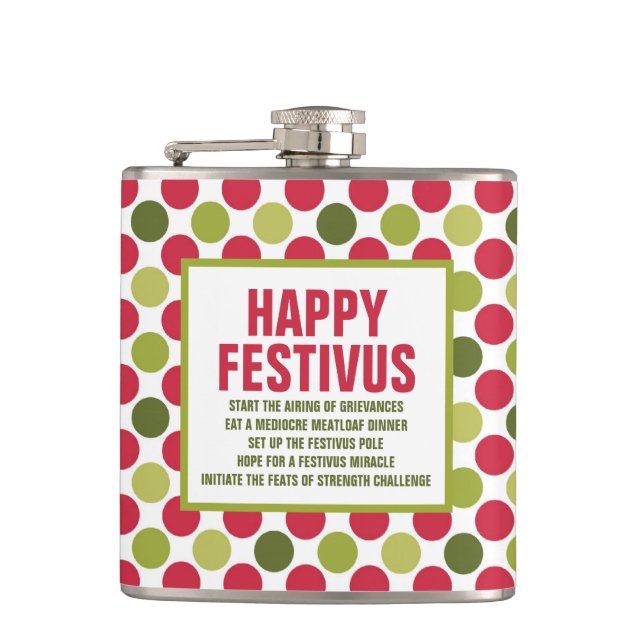 Petaca Feliz Festival Fun Flask de ©NHC (Anverso)