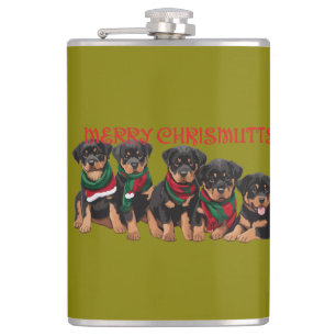 Petaca Feliz Navidad Perros Navideños Festivos