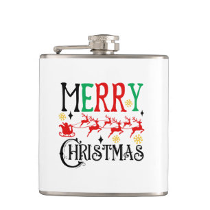 Petaca Feliz Navidad Santa Sleigh-61049 camiseta