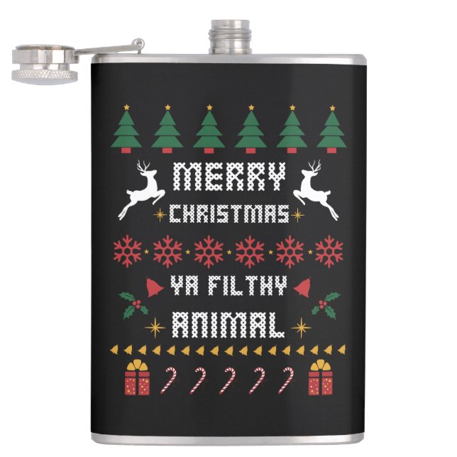 Petaca Feliz Navidad Ya Filthy Animal Feo Navidades (Abierto)