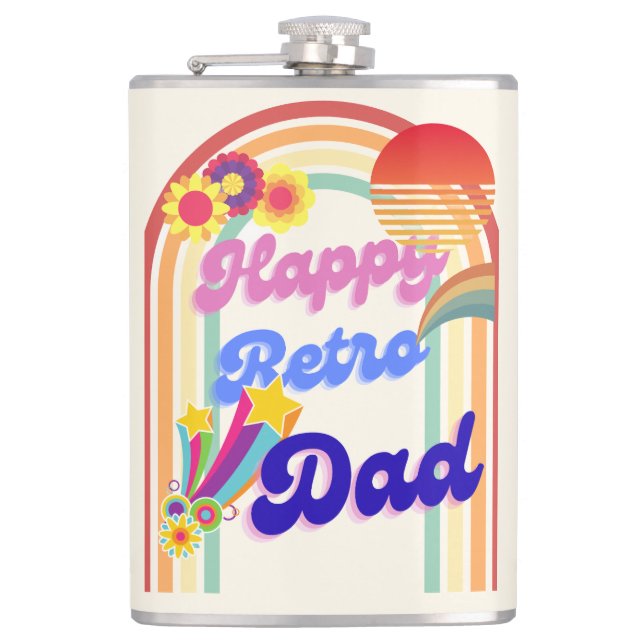 Petaca Feliz papá retro (Anverso)