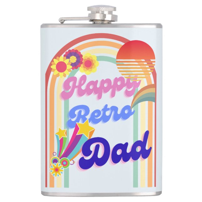 Petaca Feliz papá retro (Anverso)