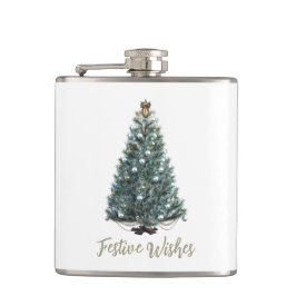 Petaca Festive Wishes. Christmas tree design