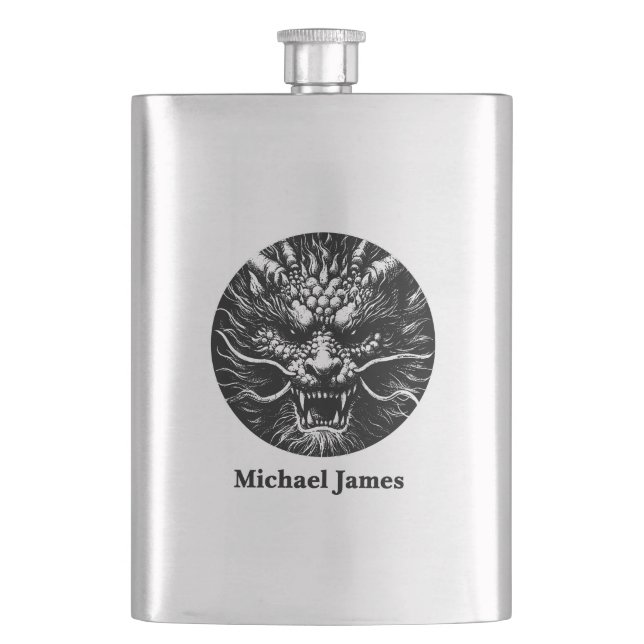 Petaca Fierce Dragon Personalized (Anverso)