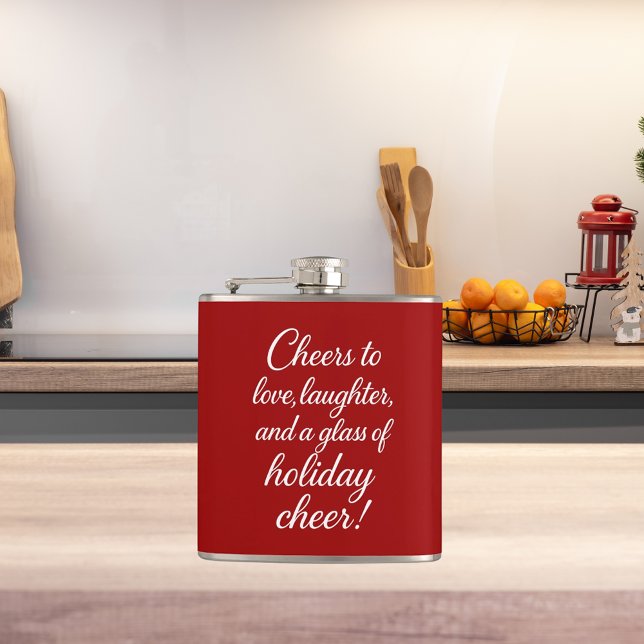 Petaca fiesta de Navidad amor risa alegría rojo blanco (Subido por el creador)
