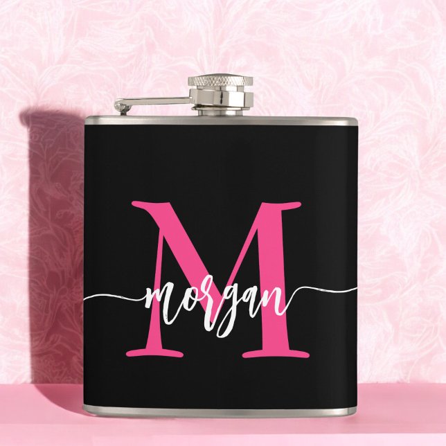 Petaca Fiesta de soltera para Chicas de Monograma Negro y (Subido por el creador)