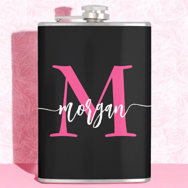 Petaca Fiesta de soltera para Chicas de Monograma Negro y (Subido por el creador)