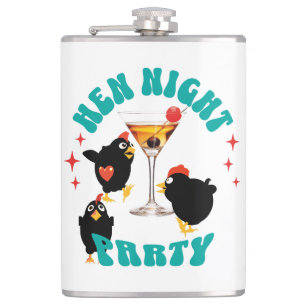 Petaca Fiesta Nocturna de Gallinas Divertidas Gallina Div