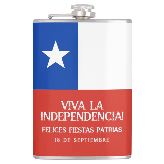 Petaca Fiestas Patrias Día de la Independencia Bandera de (Anverso)