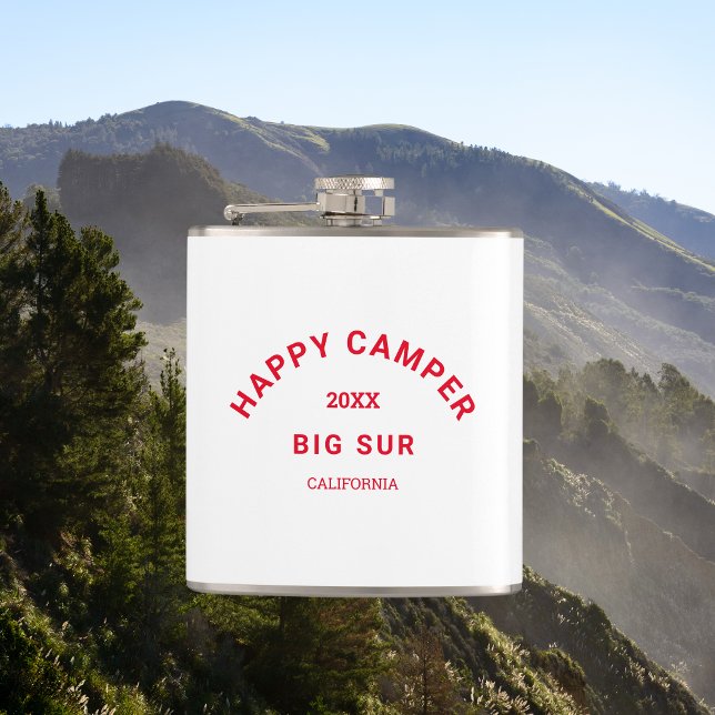 Petaca Fin de semana del Campamento Escudo Retro Red Happ (Subido por el creador)