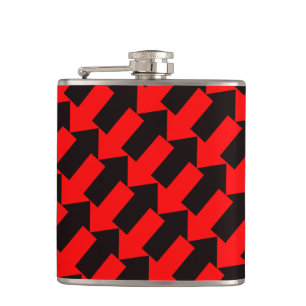 Petaca Flaca diagonal entrelazada en las filas rojo y neg