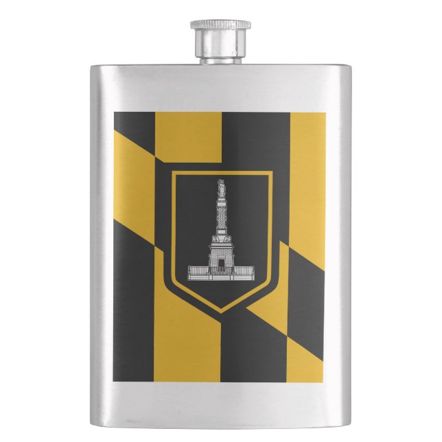 Petaca Flag of Baltimore, Maryland Hip Flask (Anverso)