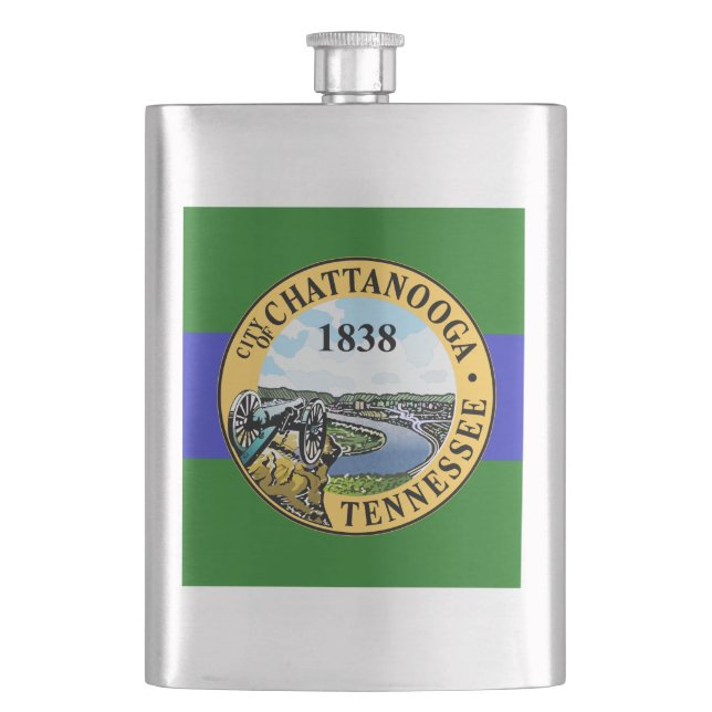 Petaca Flag of Chattanooga, Tennessee Flask (Anverso)