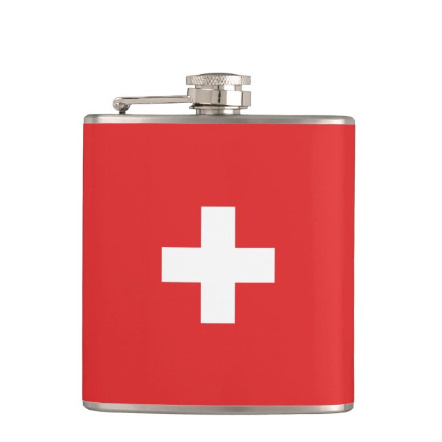 Petaca Flag of Switzerland Svizzera - Suiza Suisse - (Anverso)