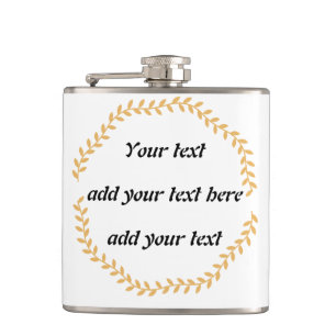 Petaca Flamante de cadera de acero inoxidable con elegant