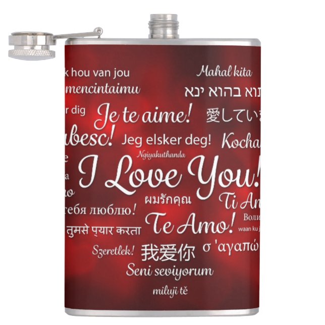 Petaca Flamante feliz Día de San Valentín (Abierto)