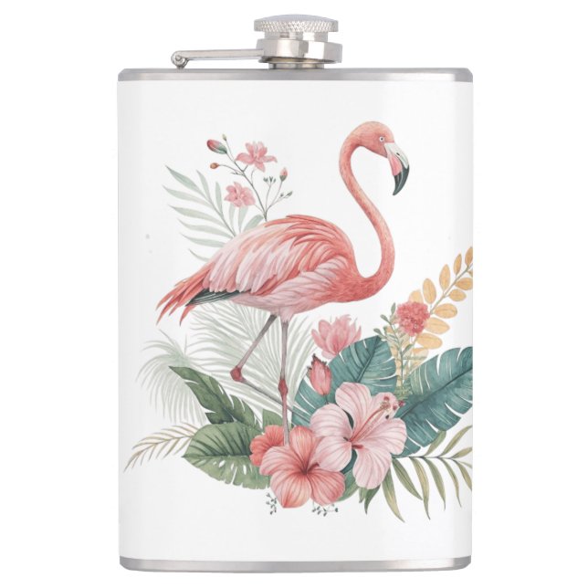 Petaca Flamenco Con Flores (Anverso)