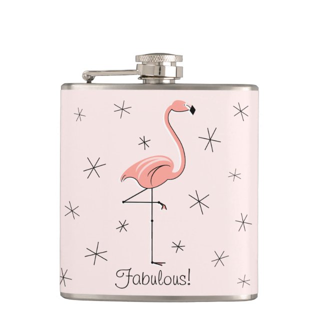Petaca Flamingo Pink Fabulous! frasco envuelto (Anverso)