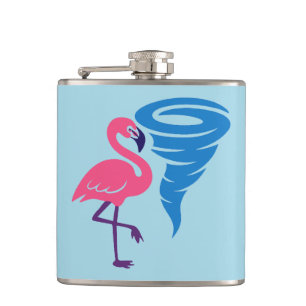Petaca Flamingo Tornado Audaz Arte Gráfico Moderno