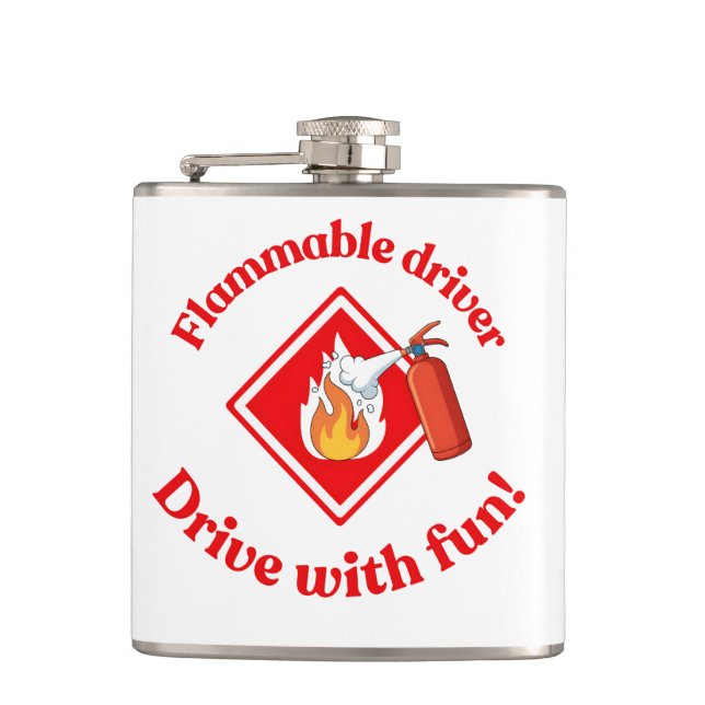 Petaca Flammable Driver Trucker Gift | Funny ADR Hazmat (Anverso)