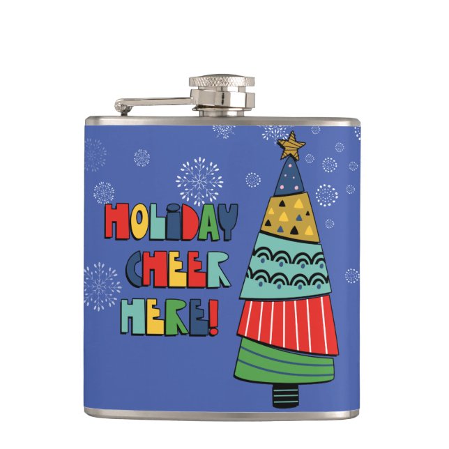 Petaca Flamor de vacaciones personalizado aquí (Anverso)