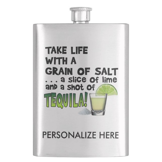 PETACA FLASCA COCKTAIL INFIABLE - LIME, SALT, TEQUILA! (Anverso)
