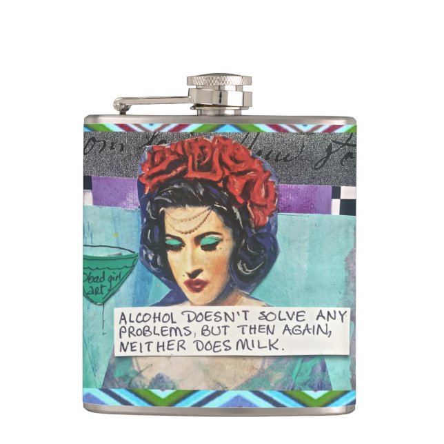 PETACA FLASK-ALCOHOL NO SOLUCIONA NINGUNA PROBLEMAS (Anverso)