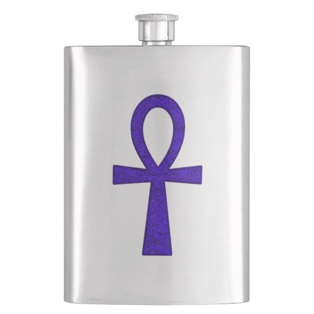 Petaca Flask Blue Ankh Classic (Anverso)