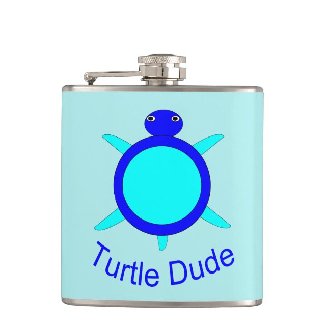 Petaca Flask Bright Blue Turth Dude (Anverso)