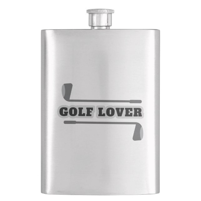 Petaca Flask clásico de amante del golf (Anverso)