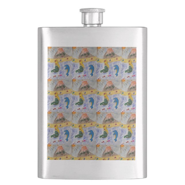 Petaca Flask Classic de la isla de la sirena (Anverso)