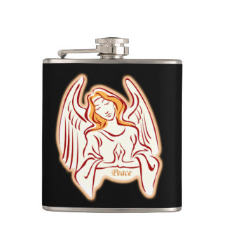 Petaca Flask de ángel de la paz