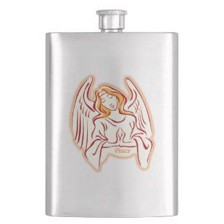 Petaca Flask de ángel de la paz