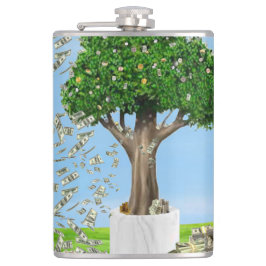 Petaca Flask de árbol de dinero