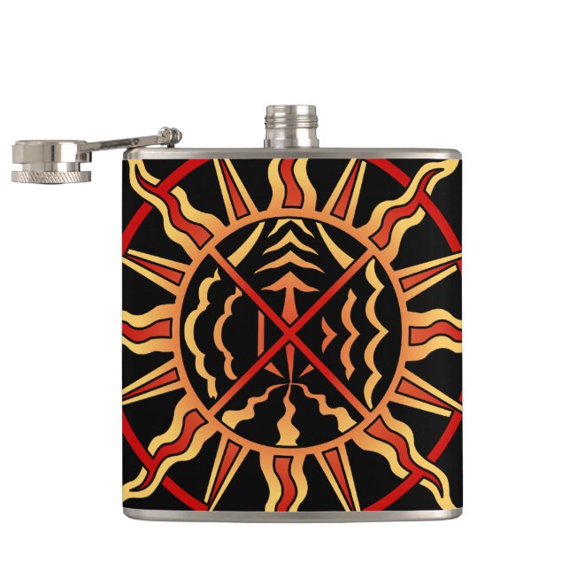 Petaca Flask de arte nativo Espíritu nativo Flask Regalos (Abierto)