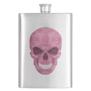 Petaca Flask de cráneo de camuflaje rosa
