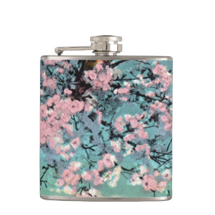 Petaca Flask de flores de cerezo