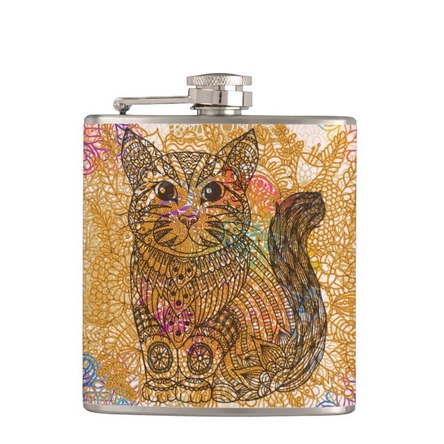 Petaca Flask de gato (Anverso)