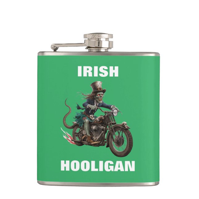 Petaca Flask de Hooligan irlandés Zombie (Anverso)