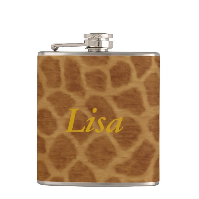 Petaca Flask de jirafa personalizada (Anverso)
