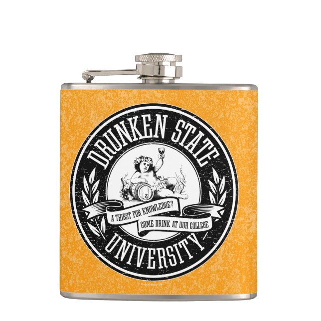 Petaca Flask de la Universidad Estatal de Borracho (Anverso)