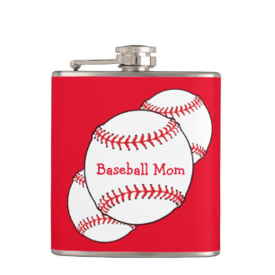 Petaca Flask de mamá de béisbol